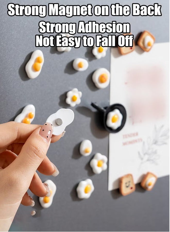 JACIRCLE Fridge Magnets,10 Pcs Food Fridge Magnets, 3D Resin Creative Food Shaped Refrigerator Magnets, Cute Kitchen Magnetic Stickers for Home Decor, Strong Magnetic Fridge Magnets Set for Refrigerator, Whiteboard, Blackboard, Office, Decorative Food Magnet Collection - Image 3